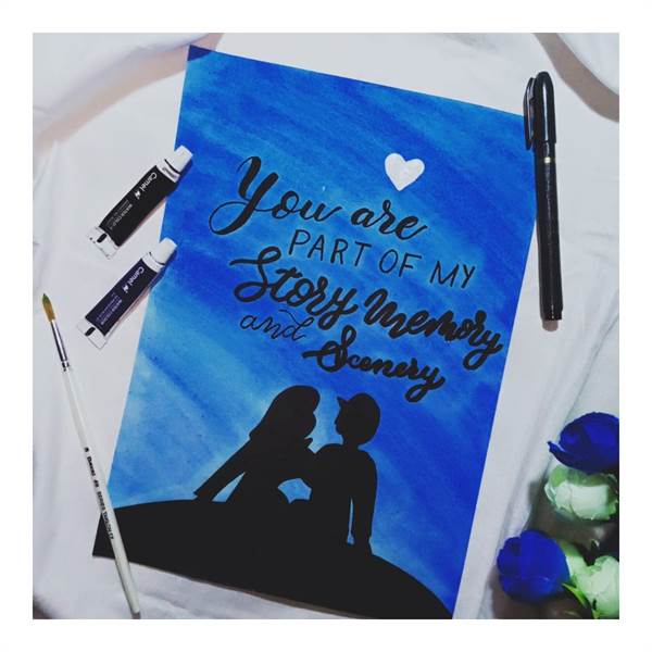 Calligraphy Creators -You Are Part Of My Story -Handmade (Without Frame)